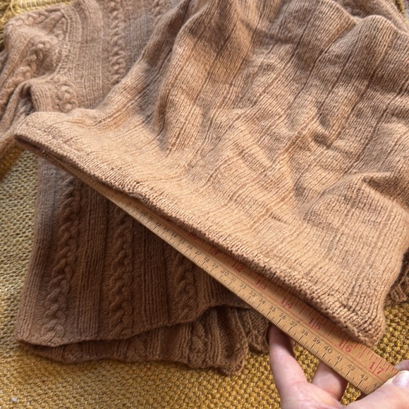 Vintage merino wool sweater skirt set hand knit by Grace 1967 camel gorgeous 6 8 - Picture 13 of 13